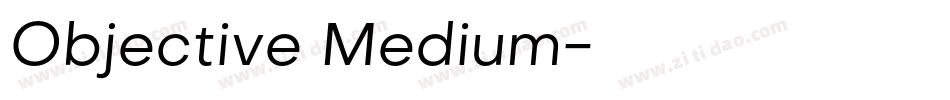 Objective Medium字体转换